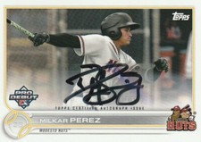 MILKAR PEREZ 2022 TOPPS PRO DEBUT AUTOGRAPH