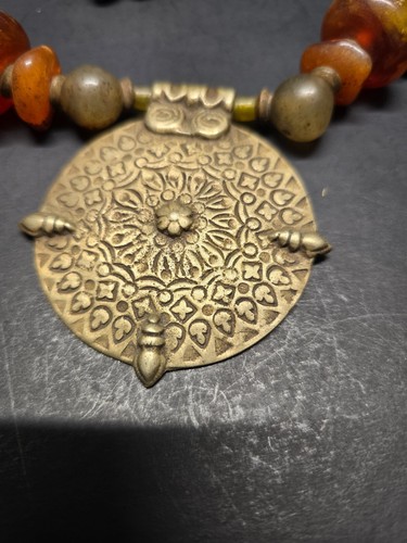 Moroccan Amber and stone African Necklace, Tribal Jewelry. Read description - Picture 3 of 11