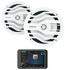 Kicker KMC5 Marine Bluetooth Stereo Weather-Band Tuner MB Quart 6.5" Speakers