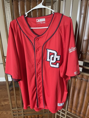 True Fan Washington Nationals Men's Jersey XL Red Baseball MLB DC Logo - Picture 2 of 10