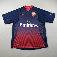 Vintage Nike Arsenal FC Jersey Mens Small Blue Soccer Training Kit 2007 Season