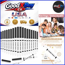 18 Pcs Washable Fine Tip Black Markers Bulk for Kids Art School Classroom