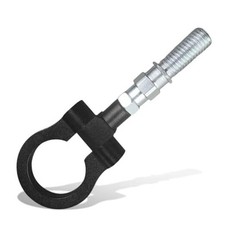 Car Front Bumper Tow Hook, Trailer Grappling Hook with Screw-in Design, Black