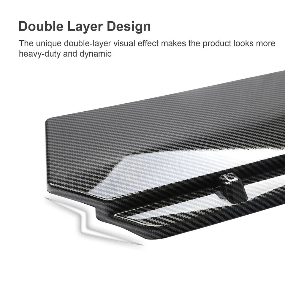 Front Bumper Lip Splitter Spoiler Carbon Fiber Style For Maserati Ghibli 2014-22