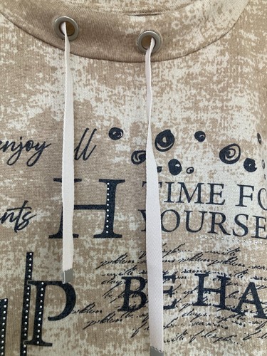 Super Pullover m. Schrift, Glitzer..Herbstfarben Gr.XL XXL 48 50 /   1 xgetragen - Bild 2 von 5