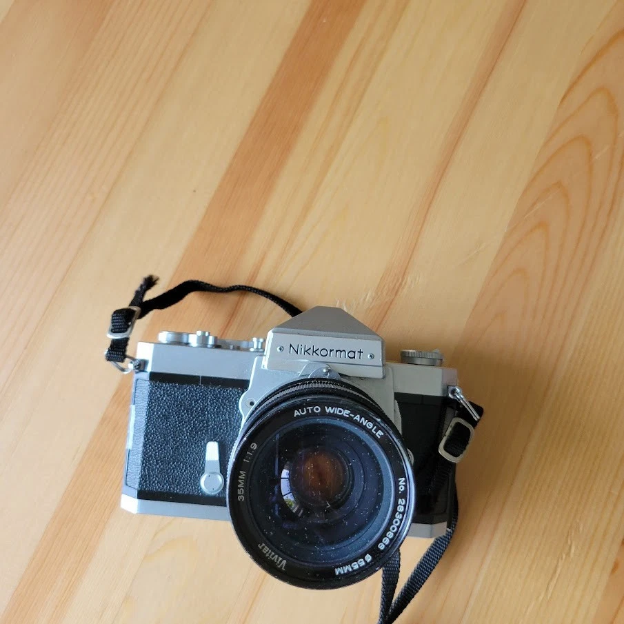 Nikkormat FT2 35mm SLR Film Camera + Albinar 28-80mm Macro Zoom Lens – Untested - Image 3 of 4