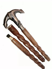 Brass Handle Wooden Vintage Style Antique Designer Victorian Walking Stick Cane