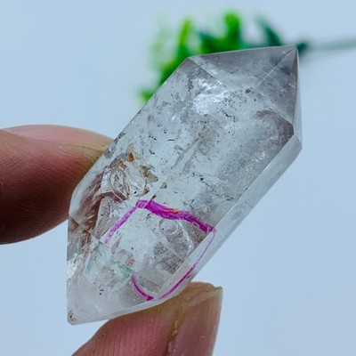 TOP Herkimer Diamond Bright Crystal Gem Gift+moving Water Droplets enhydro 18G