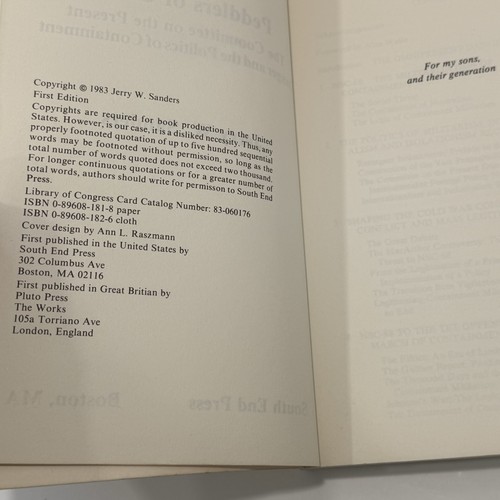 Peddlers Of Crisis - The Committee On The Present Danger By Jerry W. Sanders 1st - Picture 8 of 11