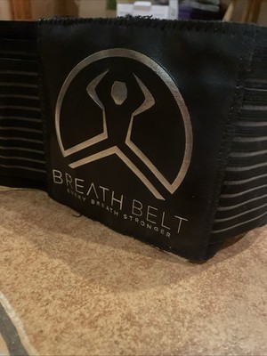 THE BREATH BELT Black Training Powerlifting Belt for Core & Back Strength