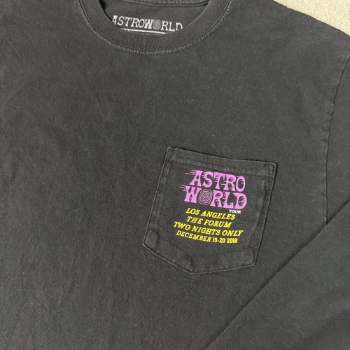 Astroworld T Shirt Adulto Piccolo Nero Travis Scott Tour Merch Wish You Were Here - Foto 6 di 11