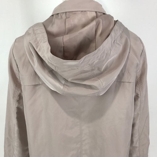 Jeanswest Jacket Beige Size 14 Anorak Hood Pockets Zip Front Roll Tab Sleeves - Picture 7 of 11
