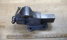 Vntg Reed Mfg. Co. 103R Bench Vise,22lb. 10oz,3" Jaws,4" Capacity,12" Long,XLINT