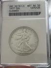 1917-P Walking Liberty Half Dollar ANACS UNC Details Old Soapbox Holder