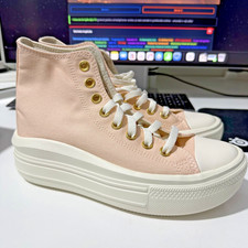 Converse Chuck Taylor All Star Move HI Size 5.5UK Soft Peach / White A09910C