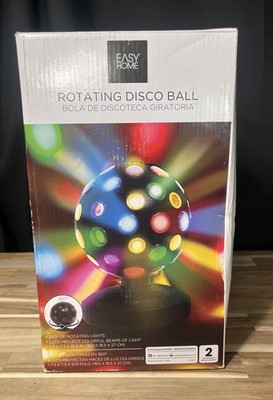 New 7.5'' Easy Home Rotating LED Disco Ball with Over 50 Colors & Remote Control