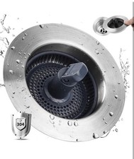 2 Pack Upgraded 3 in 1 Kitchen Sink Drain Strainer and Stopper Combo,Pop Up Sink