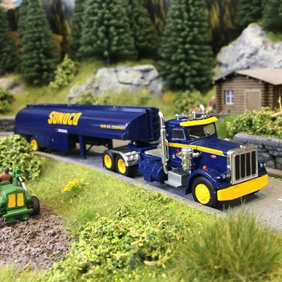 Tankauflieger, Peterbilt 359, SUNOCO, 1973 - BREKINA 86296 - HO 1/87