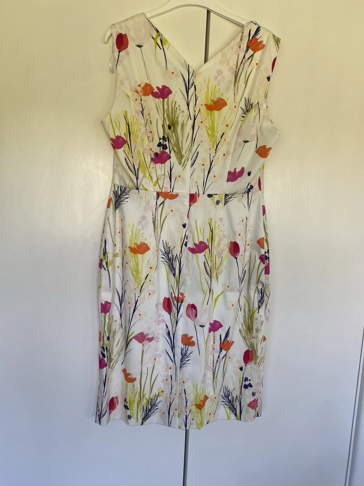 OFF WHITE Abito fantasia Fenn Wright Manson bianco sporco. Taglia 12 nuova