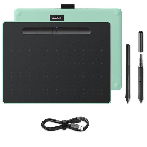 Wacom Intuos M Pistachio-green with Bluetooth – Drawing Tablet with Pen, Stylus  - Picture 1 of 6