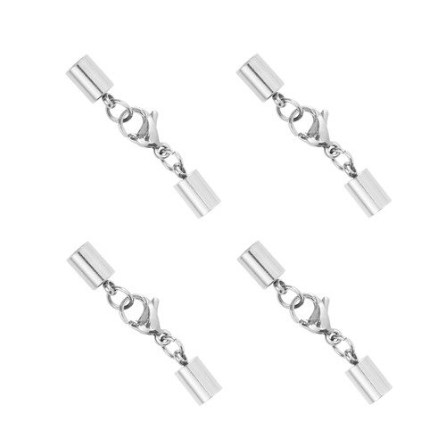 4 piezas sujetadores de cuerda para hacer joyas diseño de acero inoxidable - Imagen 3 de 12