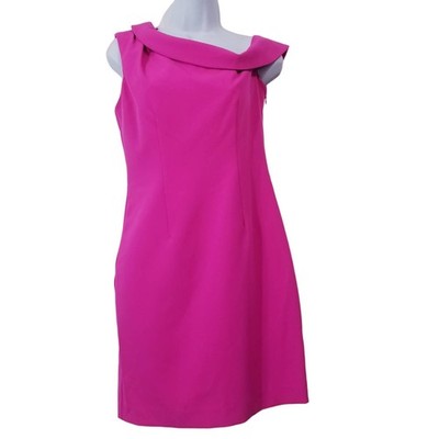 Milly Women size 2 Pink Cocktail Mini Dress Off Shoulder Cocktail Party Work