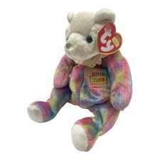 TY Beanie Baby - JUNE the Birthday Bear 7.5 inch - MWMT's Stuffed Animal