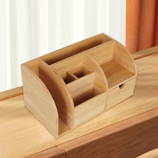 Organizador de escritorio de madera con cajón mostrador mesa vitrina para cartas de tienda
