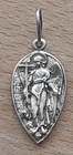 Greek ORTHODOX Icon Pendant STERLING SILVER 925 Ag Arch Angel St Mikhail Prayer