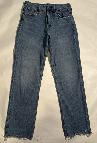 Gap Jeans Womens 28 6R Sky High Straight Distressed Raw Hem - Picture 1 of 3