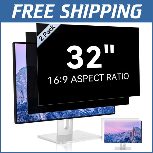 Dual 32'' Computer Monitor Privacy Screens - Block Visibility & Enhance Comfort