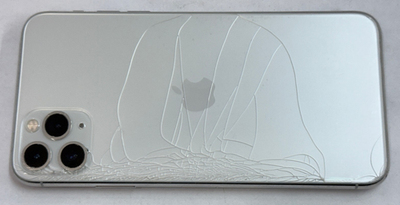Apple iPhone 11 PRO MAX 4G LTE White Smart Phone *CRACKED *FOR