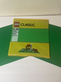 3 LEGO CLASSIC Green Baseplate (10700), new in sealed package + Two Used 10 X 10