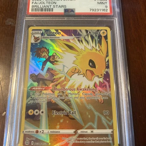 2022 POKEMON SWORD & SHIELD BRILLIANT STARS #TG04 FA JOLTEON PSA9