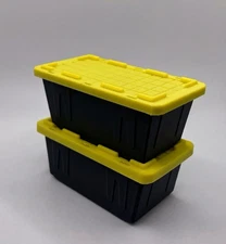 Miniature Tote Bin with Lid – Tiny Storage Box for Dollhouse Food, Crafts, Mini