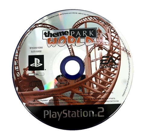 Playstation 2 Theme Park World Game PS2 - Fully Working *Disc ONLY*