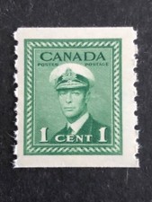 Canada 1942, King George VI War Issue, Scott # 263, Coil, Mint NH, Lot # 42A15F1
