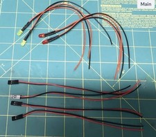 Red and Yellow LEDS With Plugs for WPL JJRC Heng Long