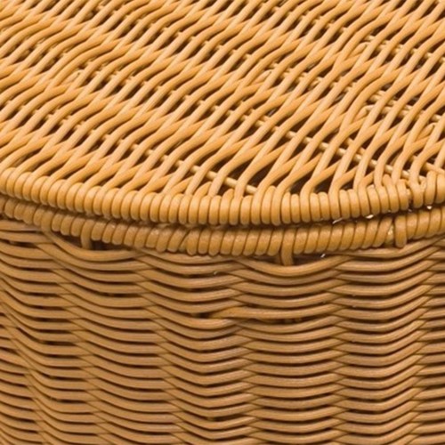 PP Rustic Basket Backpack with Lid Multipurpose with Shoulder Straps 34x24x35cm - Picture 3 of 6