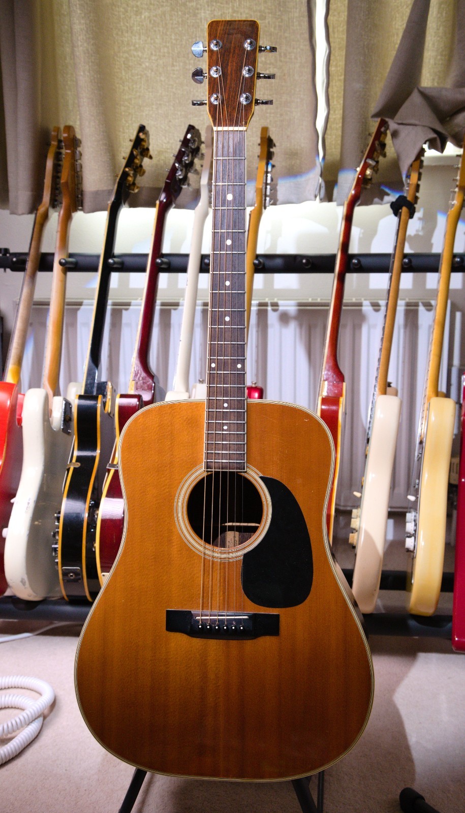 Made in Japan MIJ 1980s Kasuga HC-500 Dreadnought Guitar (Martin D28) Solid Top