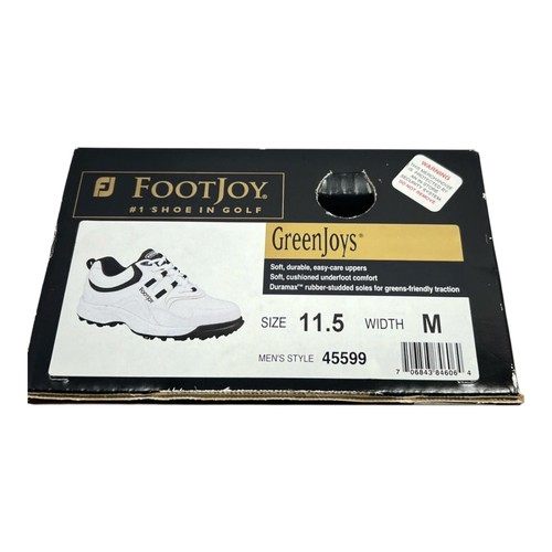 NIB FootJoy Sport GreenJoys Cleats Mens 11.5 M Golf Shoes White 45599 New 1141 - Picture 4 of 8