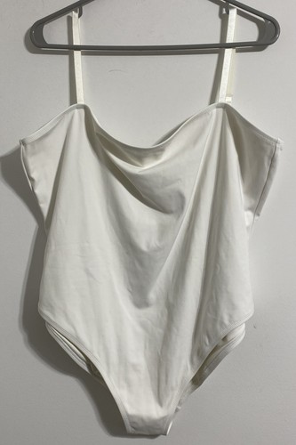 SKIMS Swim Womens 4X 4XL White One Piece Swimsuit Bathing Suit Sculpting NEW