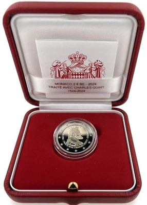 MONACO 2 EURO 2024 GEDENKMÜNZE KÖNIG CHARLES V. - Bild 1 von 4