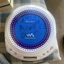 Sony Walkman D-EQ550 Personal CD Player Blue White Headphone Jack