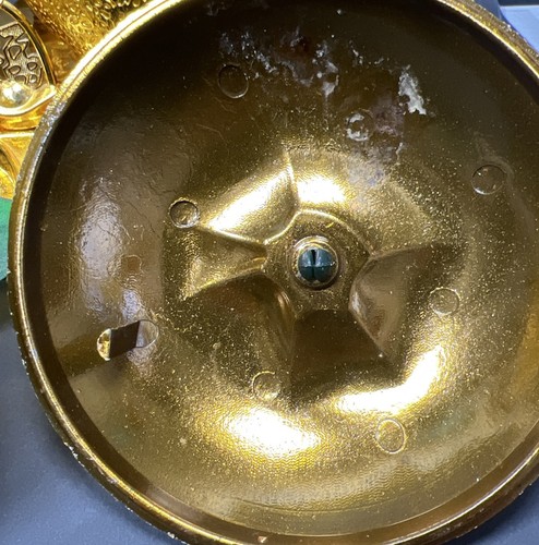 Large Double Golden Fruit Tangerine Trinket Box Coin Holder 10”x6” Asian Apple - Picture 7 of 10