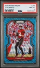 2020 PANINI PRIZM BLUE WAVE #255 TOM BRADY 154/199 PSA 8