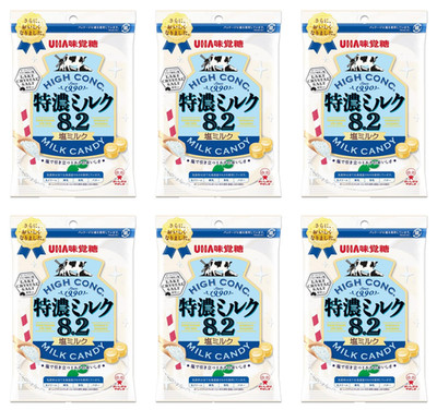 Japan Candy UHA Mikakuto Tokuno Milk 8.2 Salt Milk Candy 75g × 6 bags