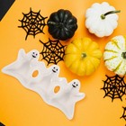  Halloween Ceramic Ghost Serving Platter With Three Sections White Party Tray