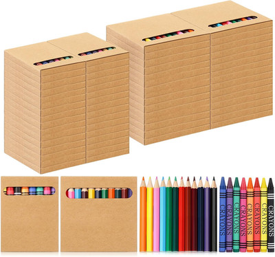 60 Sets Colored Pencils and Crayons Bulk Valentine'S Day Gift Classroom Exchange