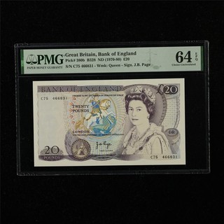 1970 80 Great Britain Bank of England 20 Pounds Pick#380b PMG 64 EPQ Choice UNC